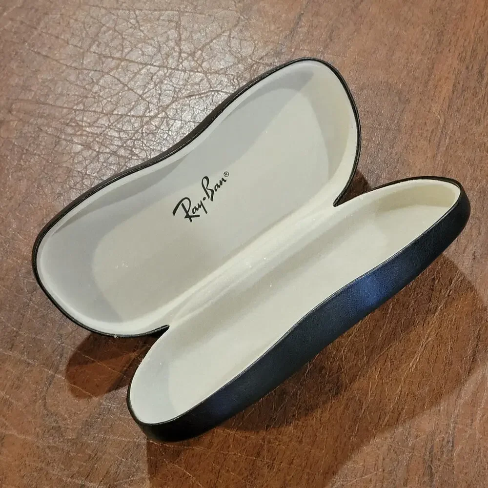 Ray-ban hard clamshell sunglasses eyeglasses black case 200125